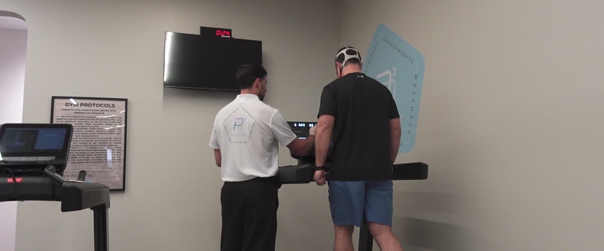 A VO2 max test on the treadmill at Power Potential